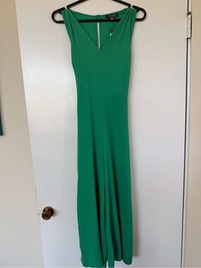 Primark Emerald Green V-Neck Wide-Leg Jumpsuit